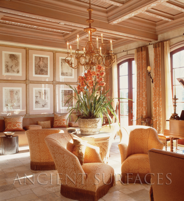 Antique limestone flooring By Ancient Surfaces