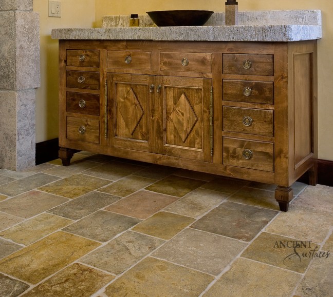 Antique Limestone Floors the French Arcane stone collection by Ancient Surfaces.