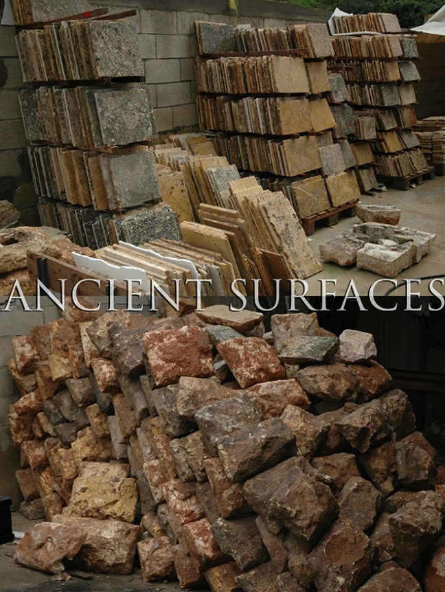 Antique Dalle de Bourgogne befor and after milling into 2cm 5/8