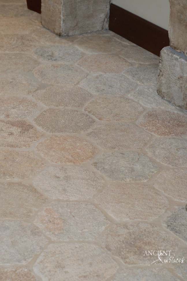 Antique Limestone Pool Patio and BBQ deck-12