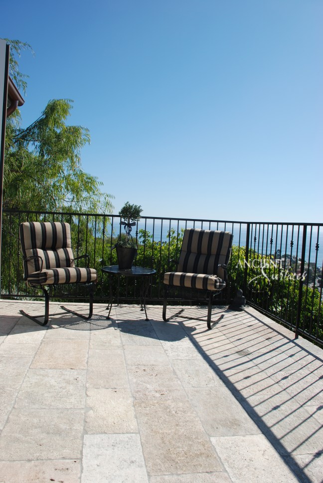 Antique Limestone Pool Patio and BBQ deck-13