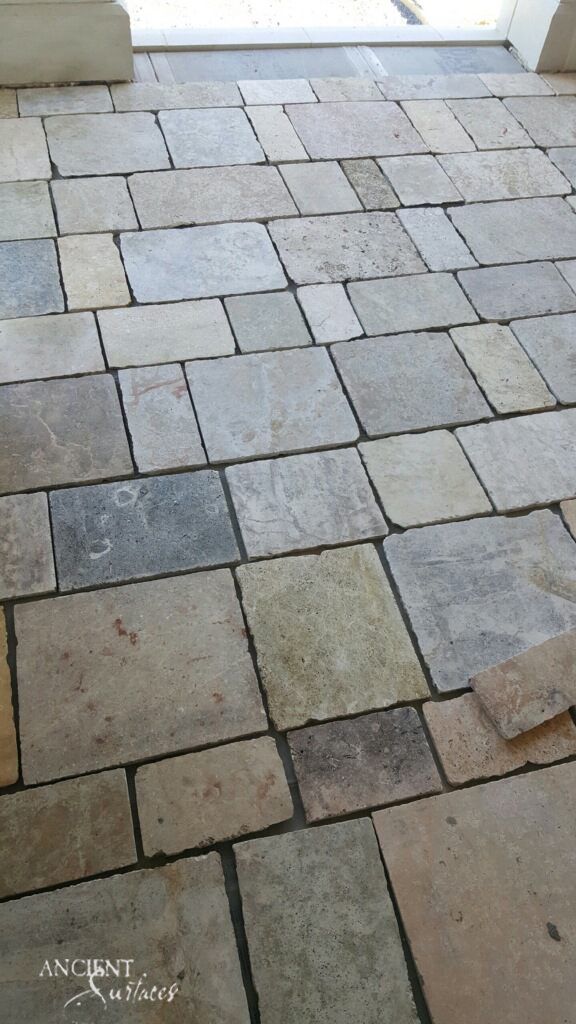 Antique Limestone Pool Patio and BBQ deck-17