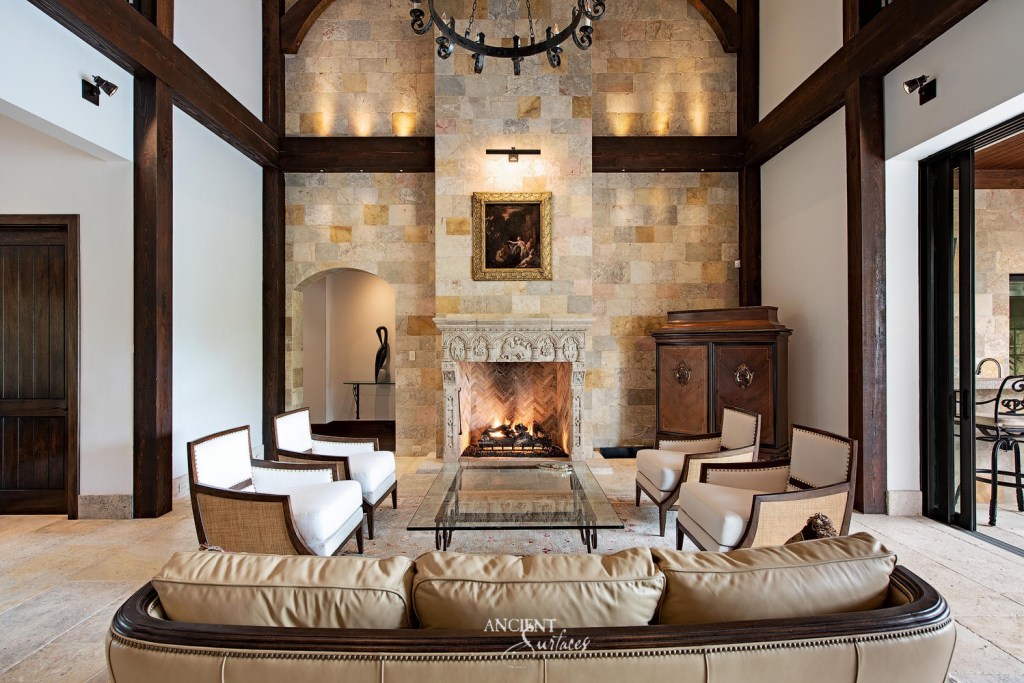 Antique Surfaces' Millennium Planks- 
Limestone flooring
Stone floor
Ancient Surfaces
Antique majestic limestone fireplace
Limestone wall cladding
