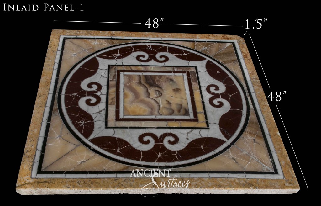 Antique Inlaid Plaques
Ancient Surfaces
Historic Inlaid Stone Panels
Luxury Wall Plaques
Marble Inlaid Floor Panels
Classic Marquetry Designs
Hand-Crafted Stone Plaques
European-Style Inlaid Plaques
Artisan Stone Wall Decor
Unique Compass Design Plaques
Onyx and Marble Plaques
Old-World Stone Inlay
Intricate Mosaic Plaques
Decorative Limestone Inlays
Reclaimed Ancient Limestone