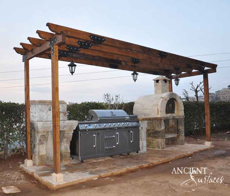 Reclaimed limestone outdoor kitchen
Ancient Surfaces pizza oven
Antique limestone BBQ station
Hand-carved limestone pizza ovens
Rustic Mediterranean outdoor kitchen
Old-world limestone cooking stations
Historic reclaimed stone countertops
Luxury limestone outdoor dining
Weathered limestone patio flooring
European-style outdoor pizza oven
Classic limestone grilling area
Limestone sink for outdoor kitchens
Timeless limestone backyard design
Authentic reclaimed stone BBQ area
Elegant limestone pergola kitchen